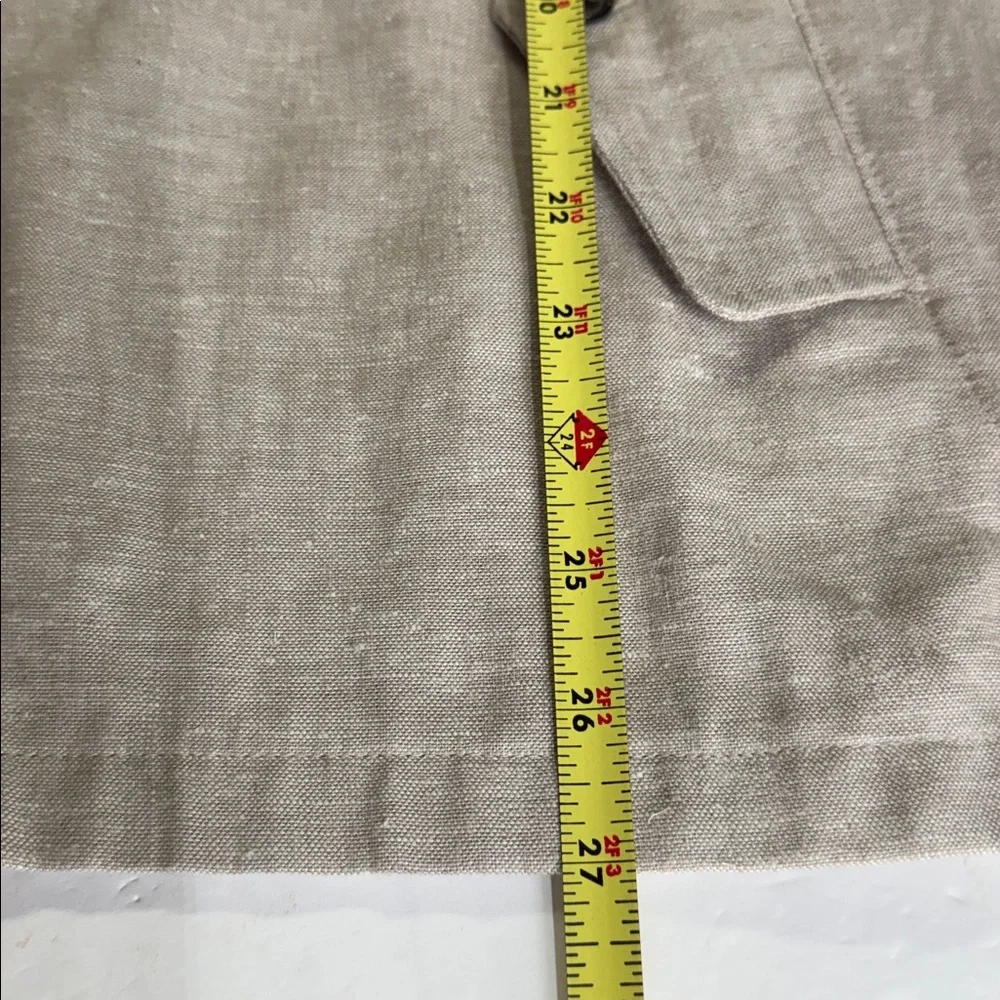 Maus & Hoffman Men's Beige Lightweight Jacket L linen blend zip up casual